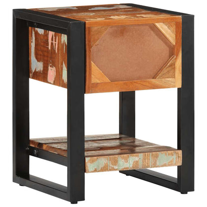 vidaXL Nachttisch Mehrfarbig 35x34x45 cm Altholz Massiv