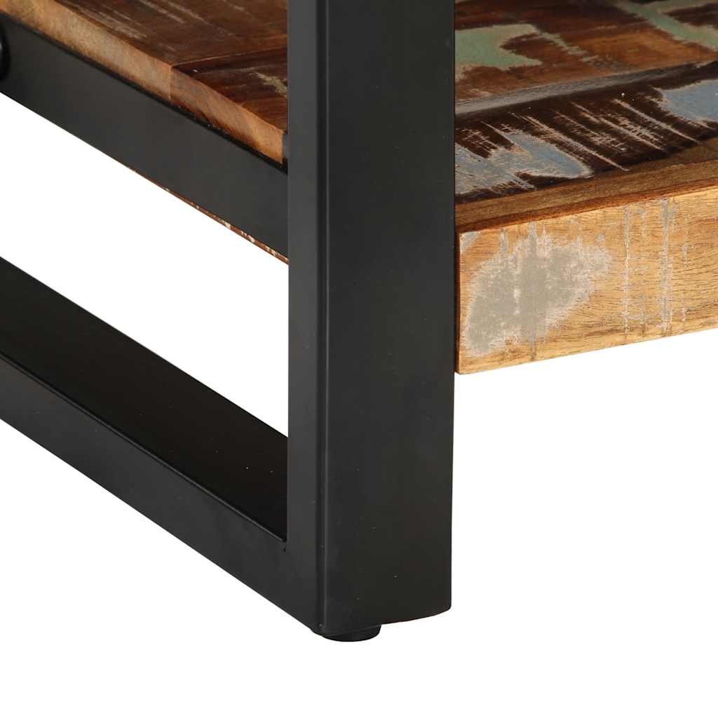 vidaXL Nachttisch Mehrfarbig 35x34x45 cm Altholz Massiv