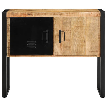 vidaXL Konsolentisch 90x35x75 cm Raues Massivholz Mango