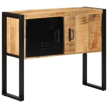 vidaXL Konsolentisch 90x35x75 cm Raues Massivholz Mango