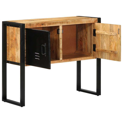 vidaXL Konsolentisch 90x35x75 cm Raues Massivholz Mango