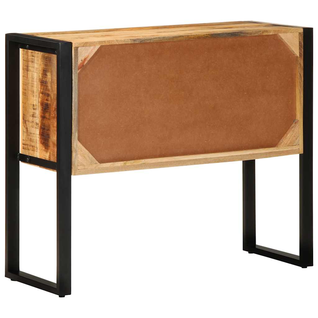 vidaXL Konsolentisch 90x35x75 cm Raues Massivholz Mango