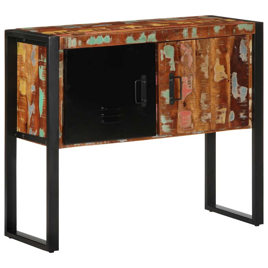vidaXL Konsolentisch Mehrfarbig 90x35x75 cm Altholz Massiv