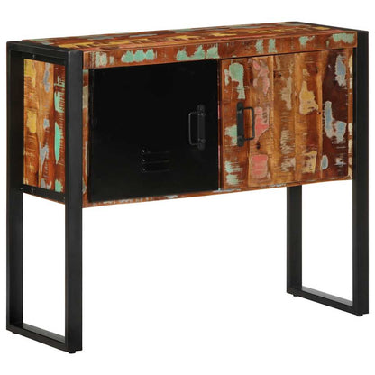 vidaXL Konsolentisch Mehrfarbig 90x35x75 cm Altholz Massiv