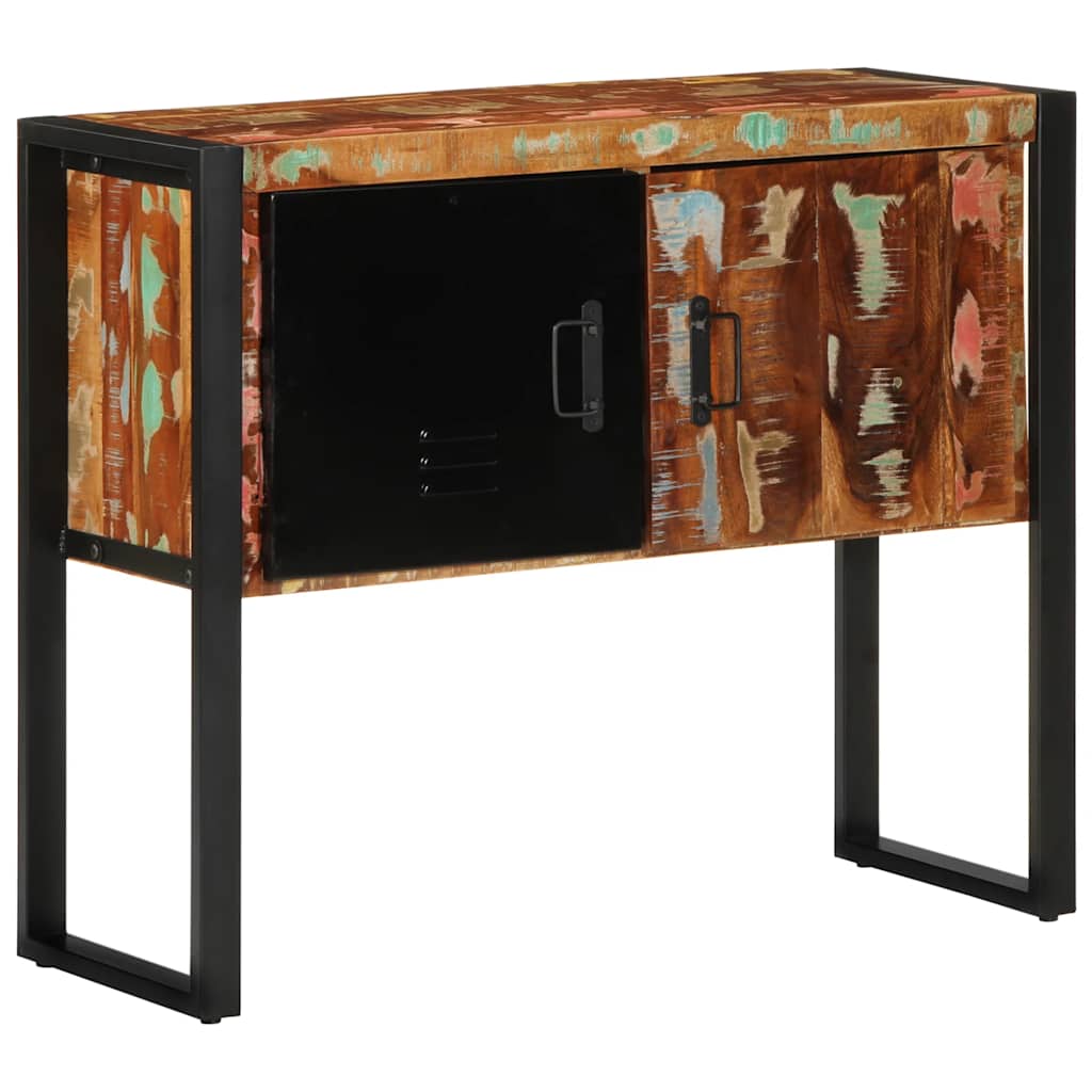 vidaXL Konsolentisch Mehrfarbig 90x35x75 cm Altholz Massiv