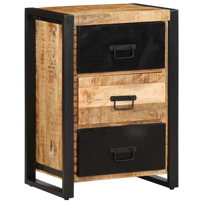vidaXL Schubladenschrank 50x35x70 cm Raues Massivholz Mango