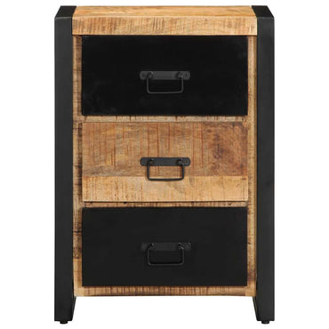 vidaXL Schubladenschrank 50x35x70 cm Raues Massivholz Mango