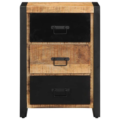 vidaXL Schubladenschrank 50x35x70 cm Raues Massivholz Mango