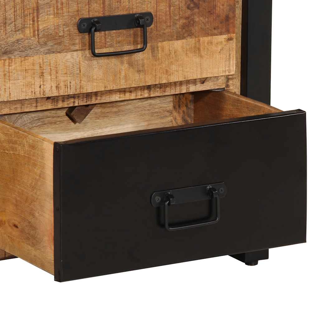 vidaXL Schubladenschrank 50x35x70 cm Raues Massivholz Mango