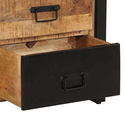vidaXL Schubladenschrank 50x35x70 cm Raues Massivholz Mango