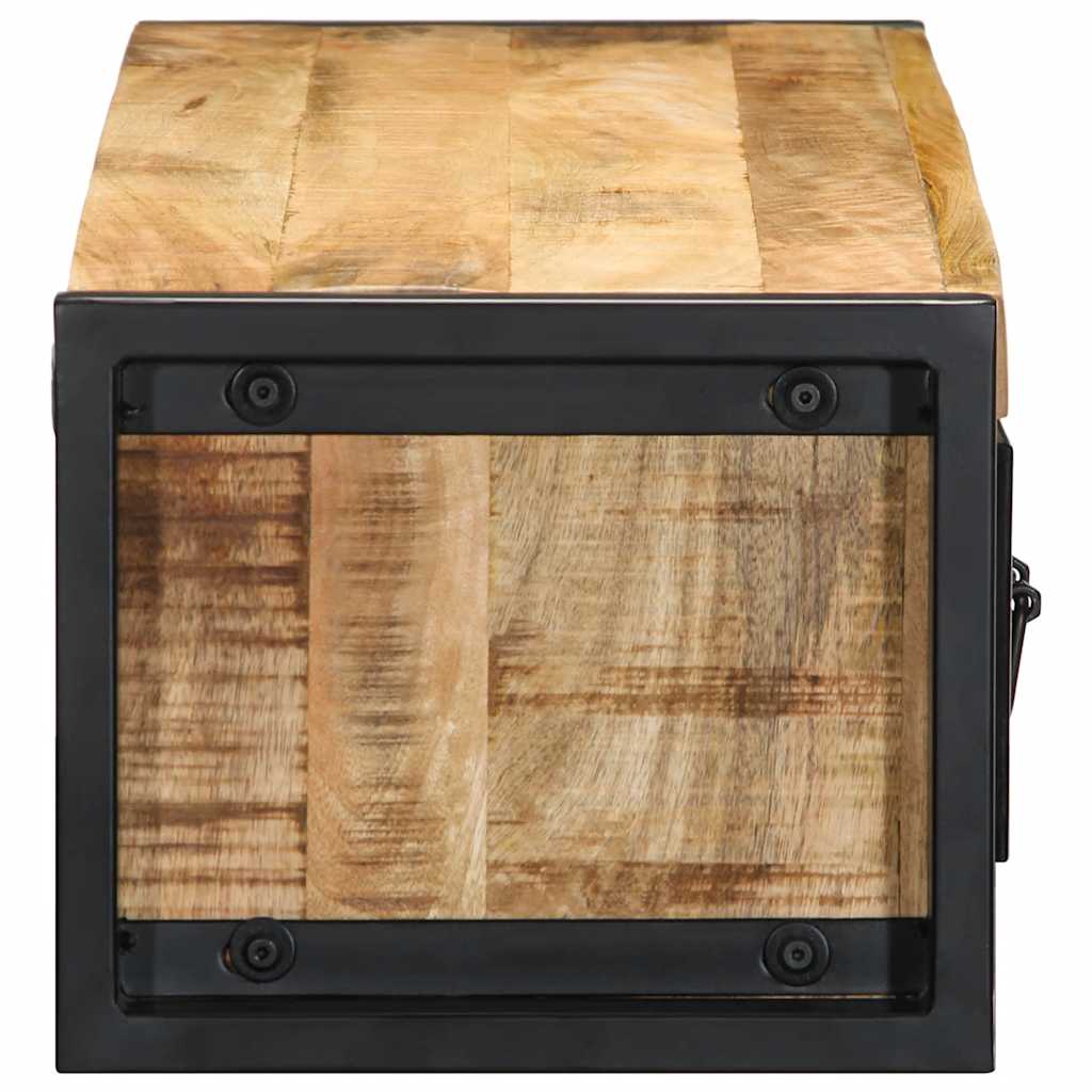vidaXL TV-Schrank 100x30x25 cm Raues Massivholz Mango