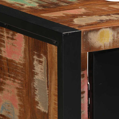 vidaXL Badezimmerschrank mit Regal Braun Massives upgecyceltes Holz