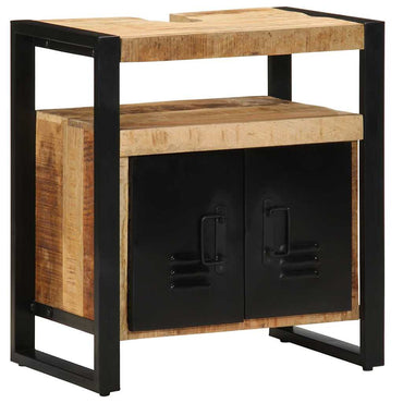 vidaXL Badezimmerschrank Braun 55 x 35 x 60 cm Massivholz Mango