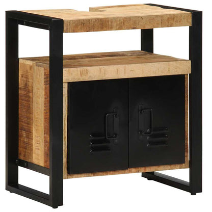 vidaXL Badezimmerschrank Braun 55 x 35 x 60 cm Massivholz Mango