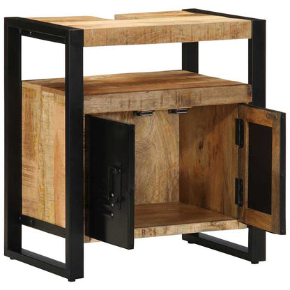vidaXL Badezimmerschrank Braun 55 x 35 x 60 cm Massivholz Mango