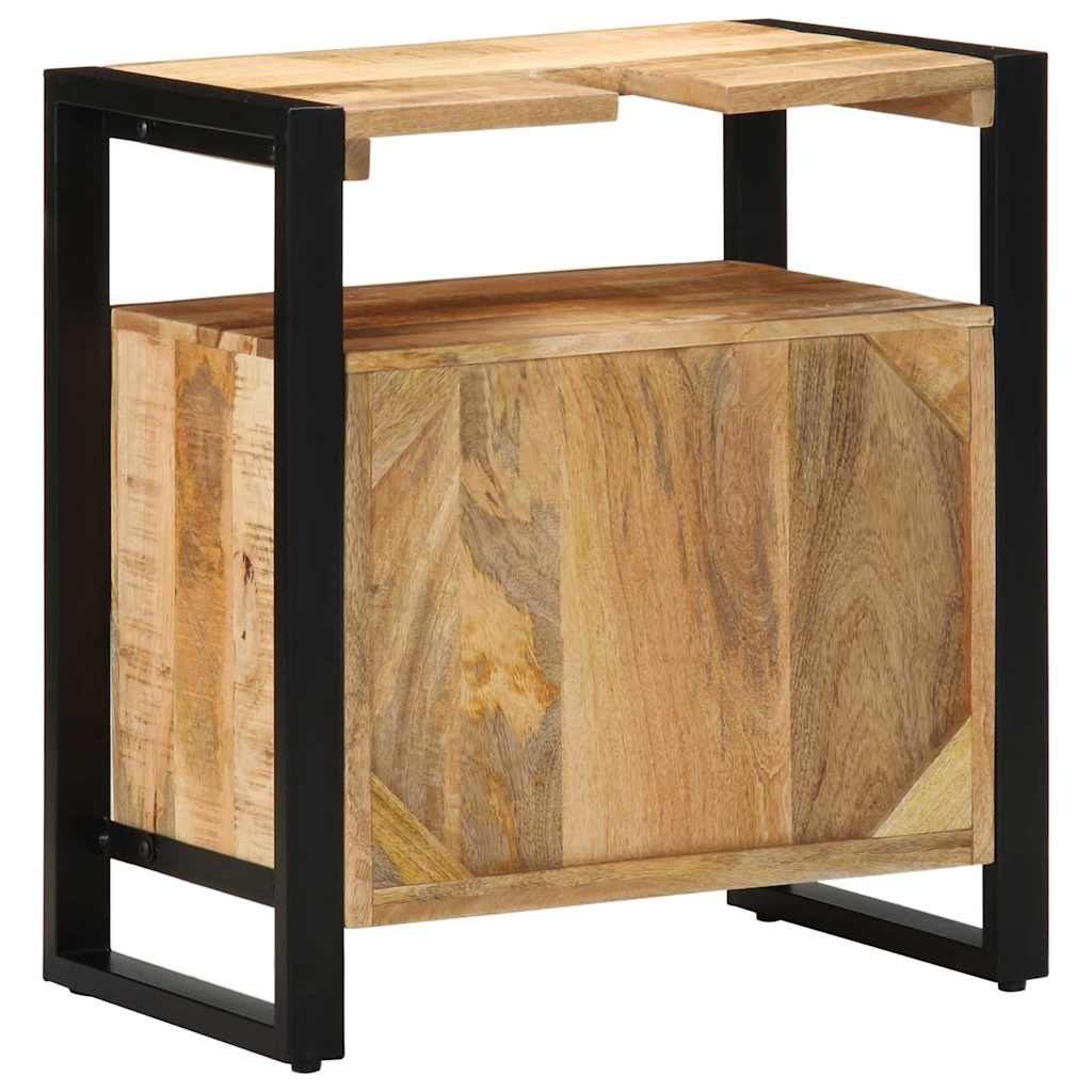 vidaXL Badezimmerschrank Braun 55 x 35 x 60 cm Massivholz Mango