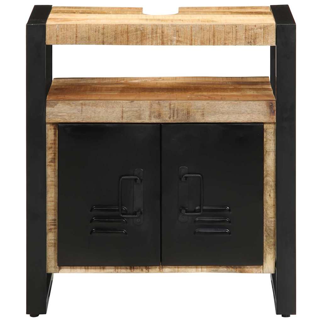 vidaXL Badezimmerschrank Braun 55 x 35 x 60 cm Massivholz Mango
