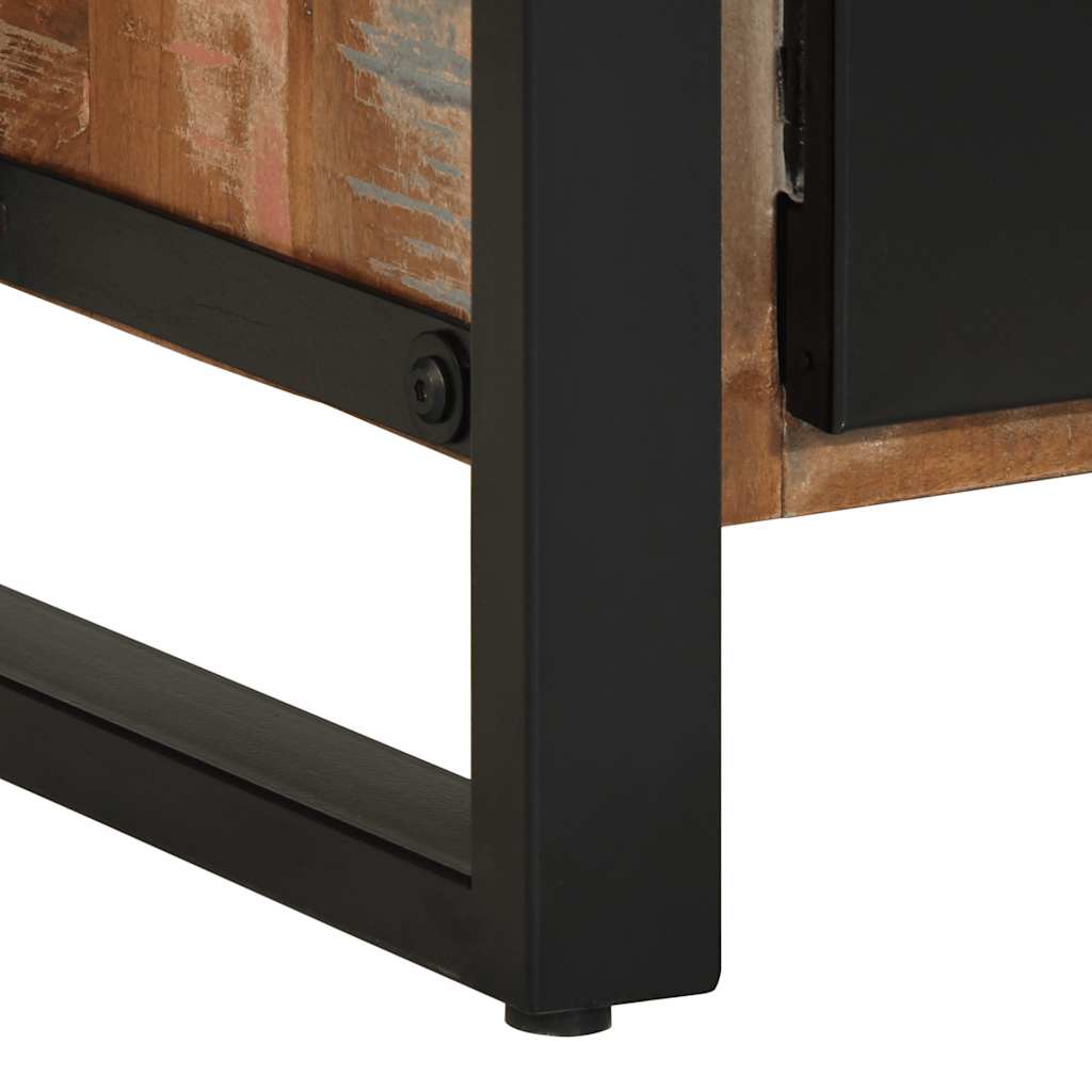 vidaXL Waschbeckenunterschrank 55x35x60 cm Altholz Massivholz