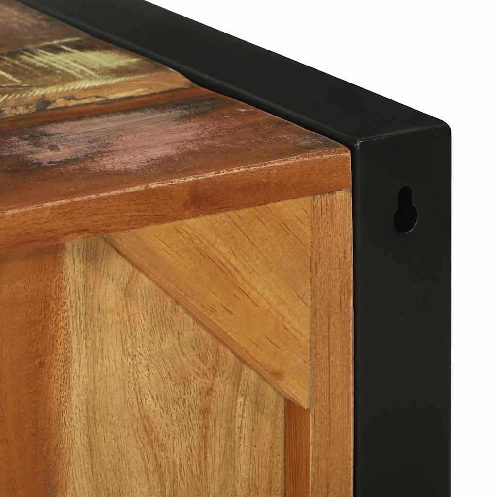 vidaXL Badezimmerschrank mit Regal Braun Massives upgecyceltes Holz