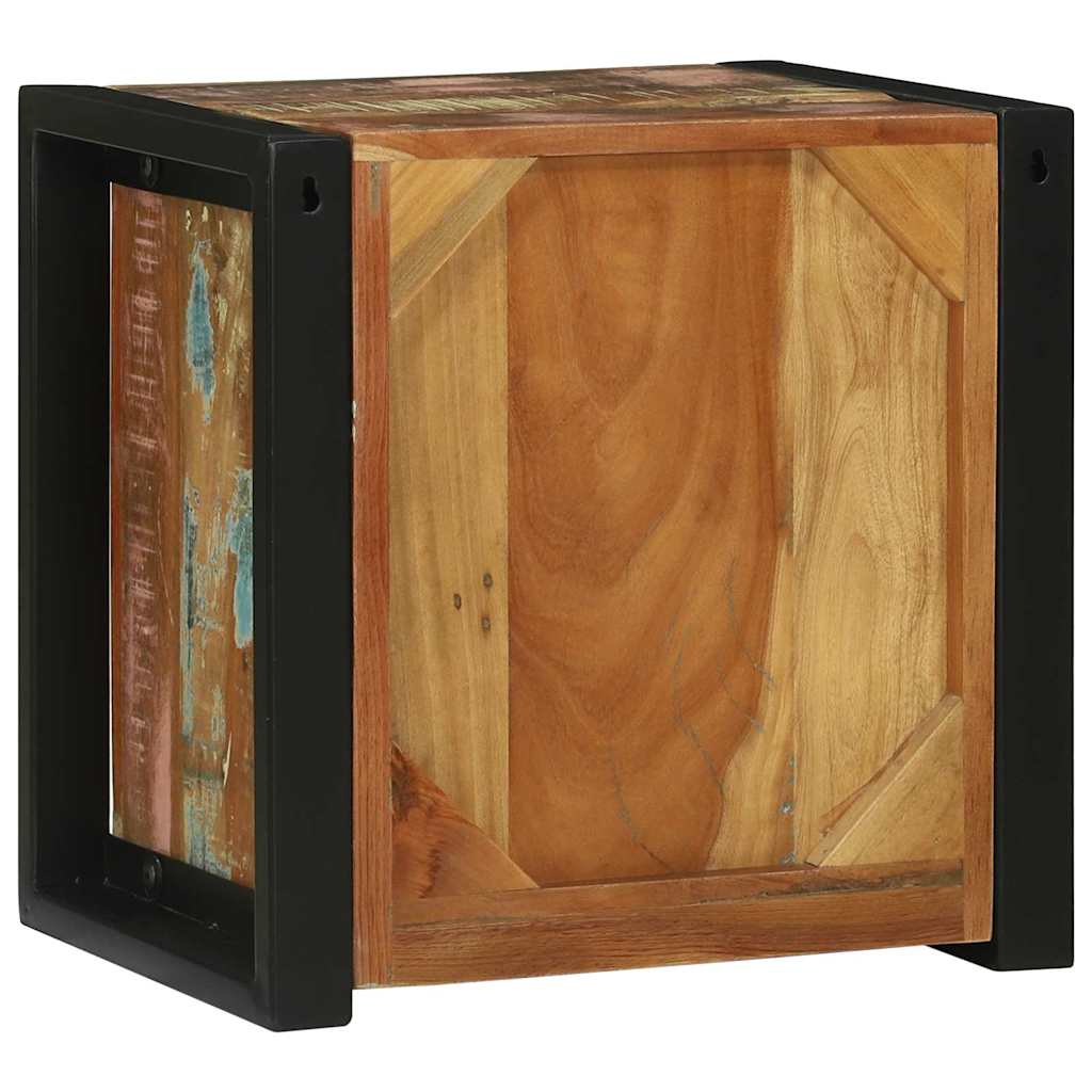 vidaXL Badezimmerschrank mit Regal Braun Massives upgecyceltes Holz
