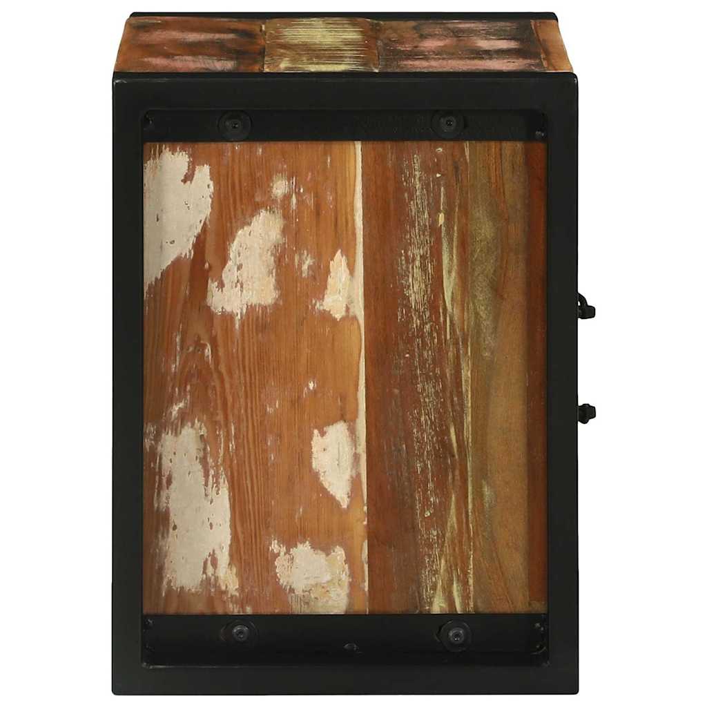 vidaXL Badezimmerschrank mit Regal Braun Massives upgecyceltes Holz