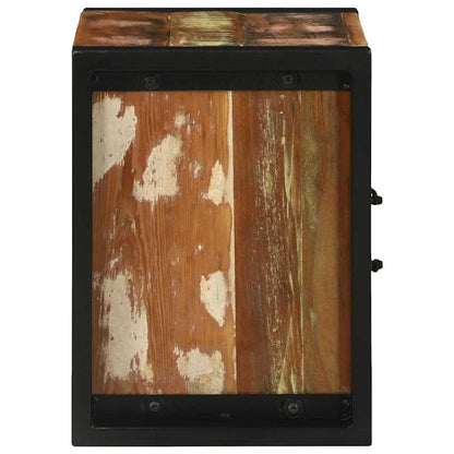 vidaXL Badezimmerschrank mit Regal Braun Massives upgecyceltes Holz