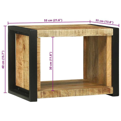 vidaXL Wandwürfel mit Speicher Braun 55 x 35 x 40 cm Massivholz Mango