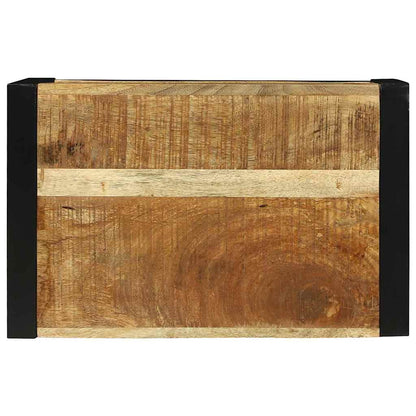 vidaXL Wandwürfel mit Speicher Braun 55 x 35 x 40 cm Massivholz Mango