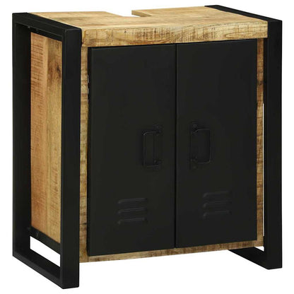 vidaXL Waschbeckenunterschrank Braun 55 x 35 x 60 cm Massivholz Mango