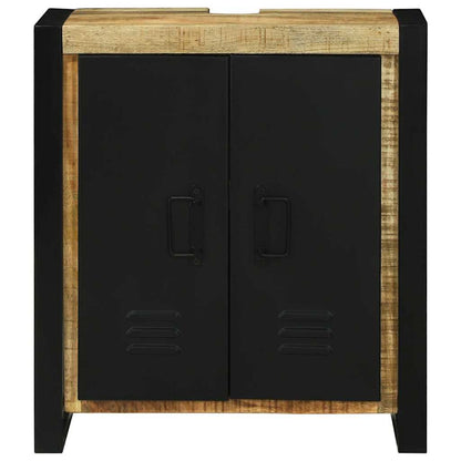 vidaXL Waschbeckenunterschrank Braun 55 x 35 x 60 cm Massivholz Mango