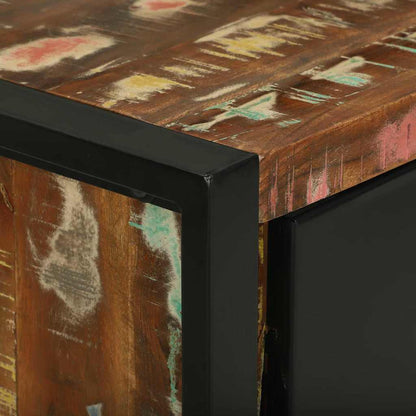 Waschbeckenunterschrank Braun Massives upgecyceltes Holz