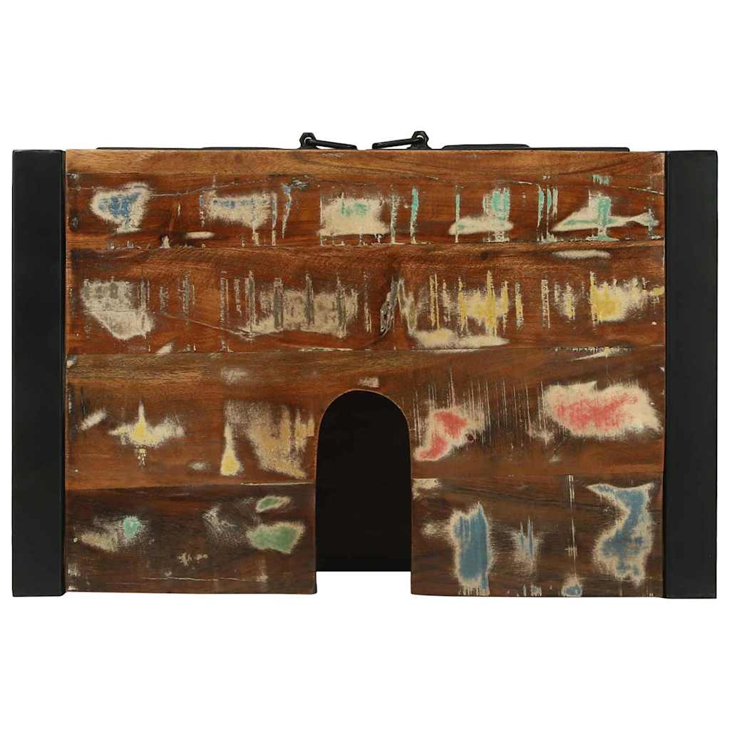 Waschbeckenunterschrank Braun Massives upgecyceltes Holz