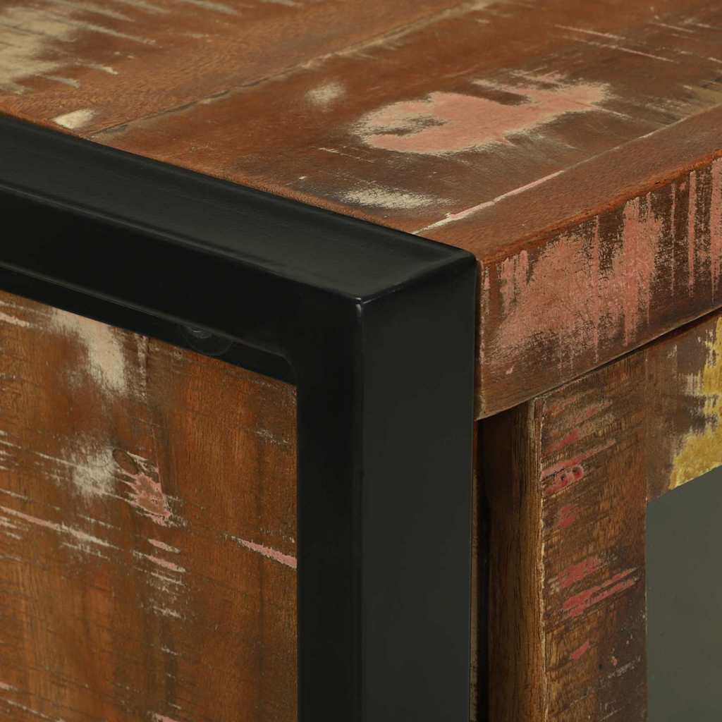 vidaXL Badezimmerschrank mit Regal Braun Massives upgecyceltes Holz