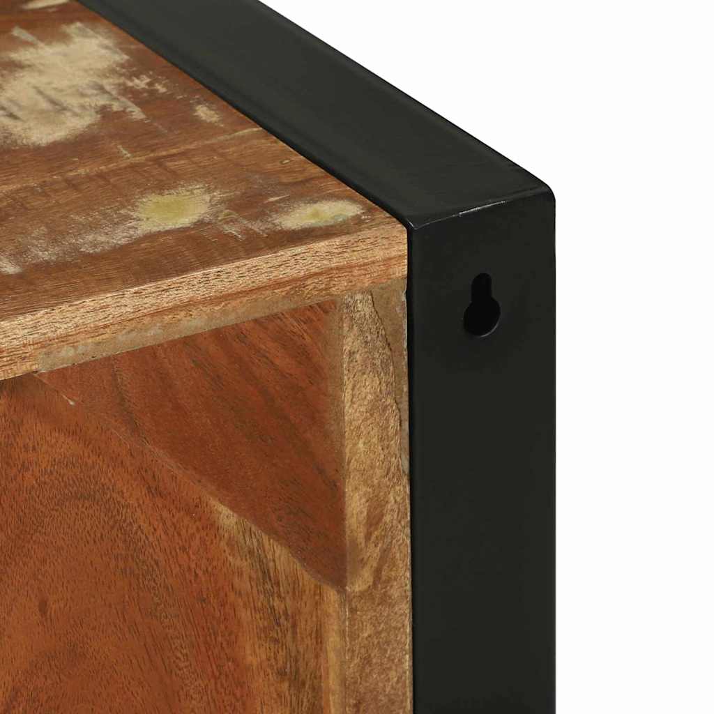 vidaXL Badezimmerschrank mit Regal Braun Massives upgecyceltes Holz