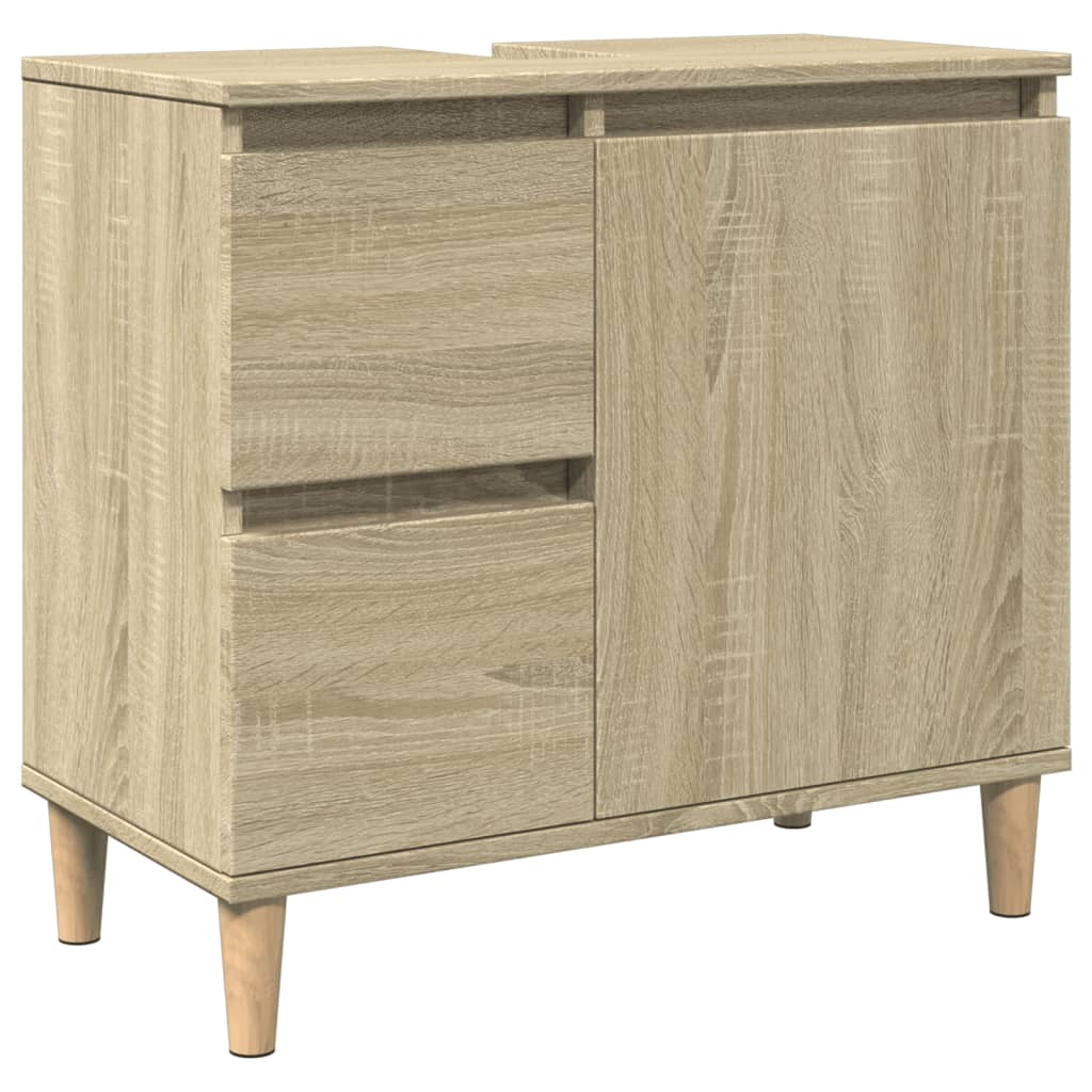 vidaXL Ensemble de meubles de salle de bain 3 pcs Chêne Sonoma Aggloméré