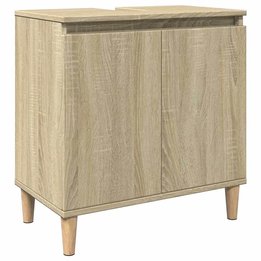 vidaXL Ensemble de meubles de salle de bain 3 pcs Chêne Sonoma Aggloméré