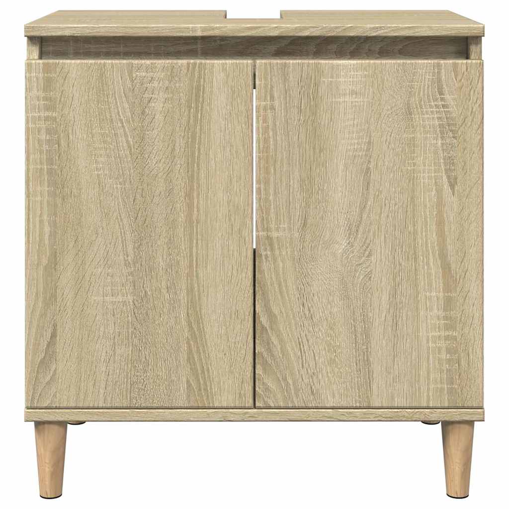 vidaXL Ensemble de meubles de salle de bain 3 pcs Chêne Sonoma Aggloméré