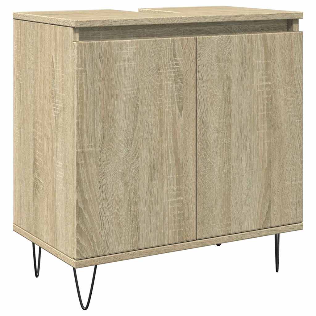 vidaXL Ensemble de meubles de salle de bain 3 pcs Chêne Sonoma Aggloméré