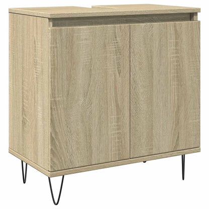 vidaXL Ensemble de meubles de salle de bain 3 pcs Chêne Sonoma Aggloméré