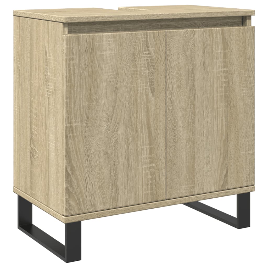 vidaXL Ensemble de meubles de salle de bain 3 pcs Chêne Sonoma Aggloméré