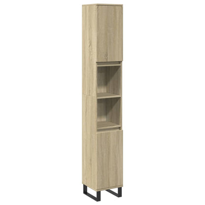 vidaXL Ensemble de meubles de salle de bain 3 pcs Chêne Sonoma Aggloméré