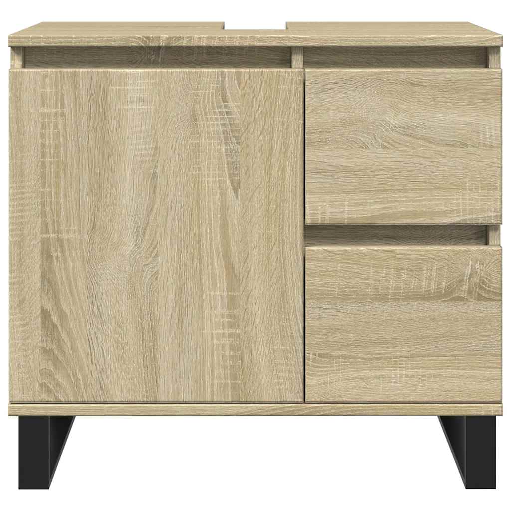 vidaXL Ensemble de meubles de salle de bain 3 pcs Chêne Sonoma Aggloméré