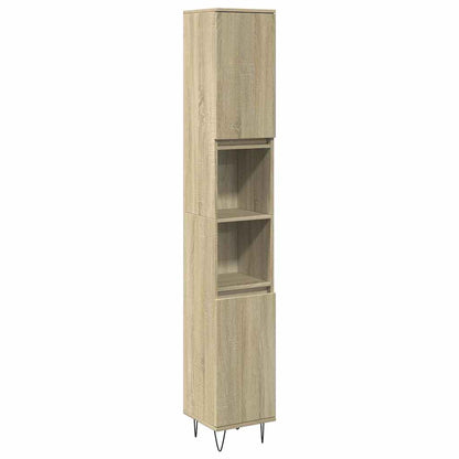 vidaXL Ensemble de meubles de salle de bain 3 pcs Chêne Sonoma Aggloméré