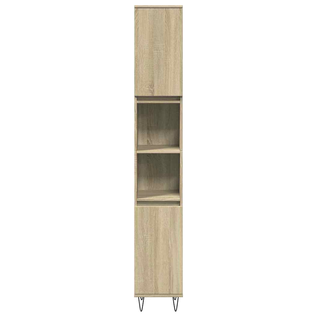 vidaXL Ensemble de meubles de salle de bain 3 pcs Chêne Sonoma Aggloméré