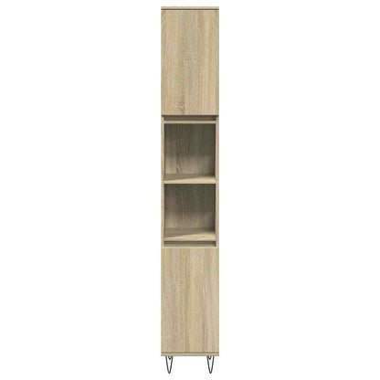 vidaXL Ensemble de meubles de salle de bain 3 pcs Chêne Sonoma Aggloméré
