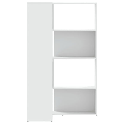 vidaXL Eck-Bücherregal 4 Etagen Weiß 85x85x140 cm Holzwerkstoff