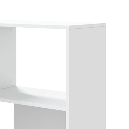 vidaXL Eck-Bücherregal 4 Etagen Weiß 85x85x140 cm Holzwerkstoff