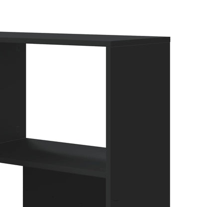 vidaXL Eck-Bücherregal 4 Etagen Schwarz 85x85x140 cm Holzwerkstoff