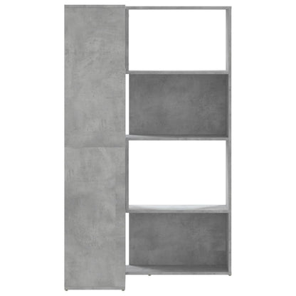 vidaXL Eck-Bücherregal 4 Böden Betongrau 85x85x140 cm Holzwerkstoff