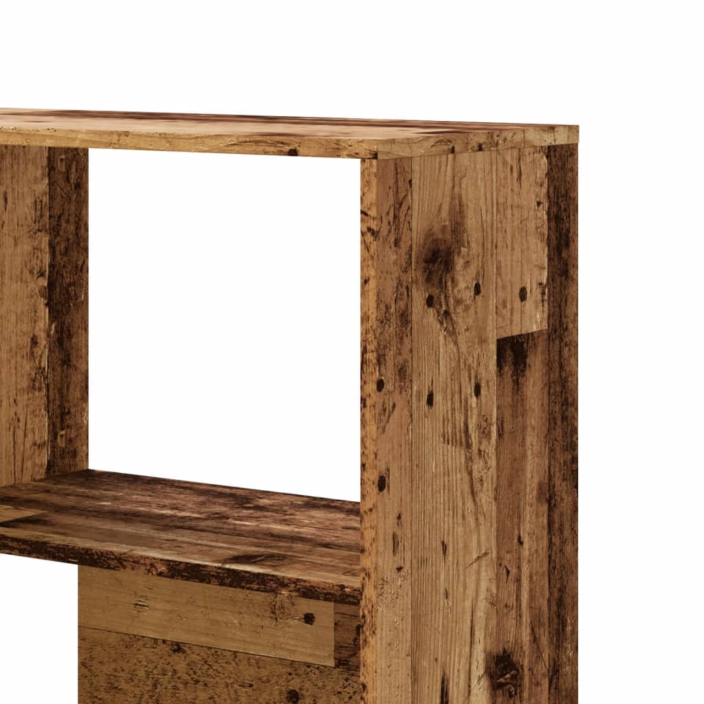 vidaXL Eck-Bücherregal 4 Etagen Antikholz 85x85x140 cm Holzwerkstoff